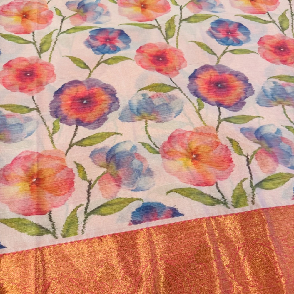 New floral Kanchi kanchipuram saree